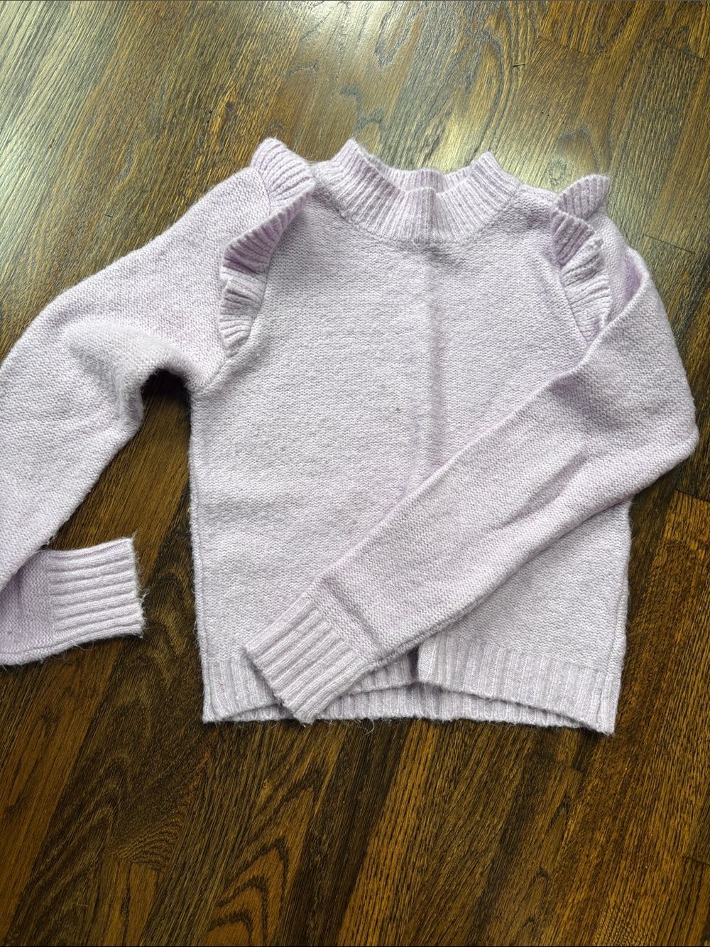 Lilac Ruffle-Shoulder Women's Sweater - wild fable sz l